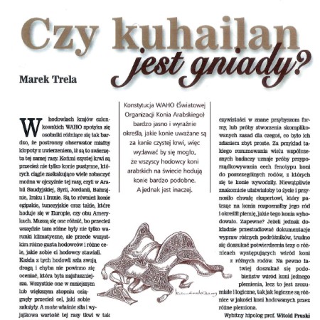 Marek Trela: Czy Kuhailan jest gniady? (ARABY 14)